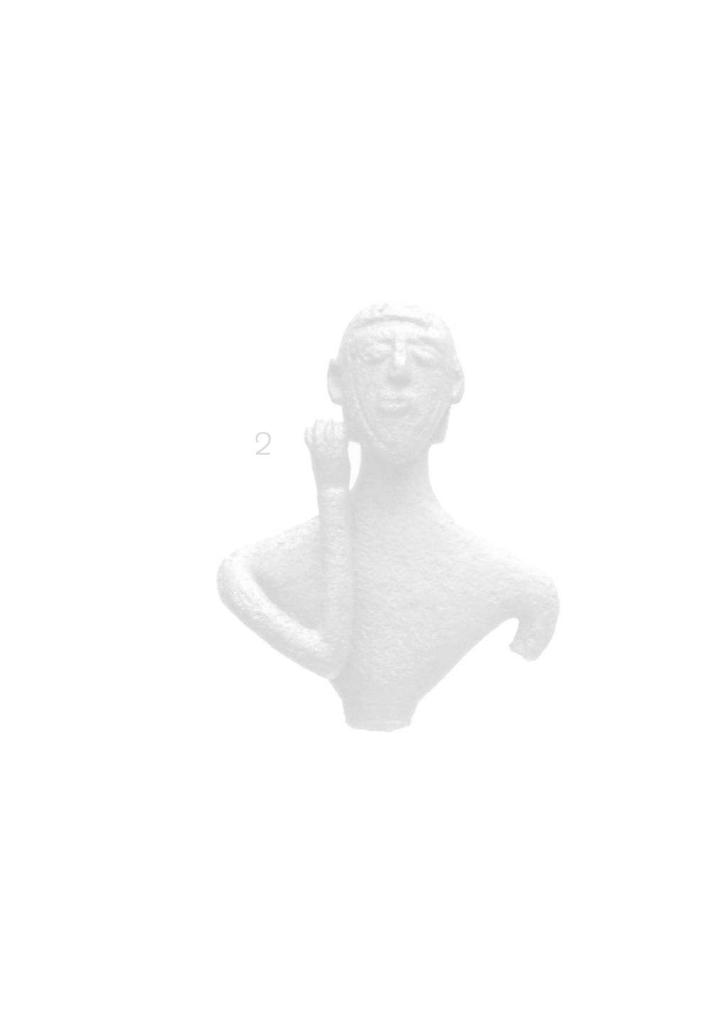 Bronze sculpture with one arm 