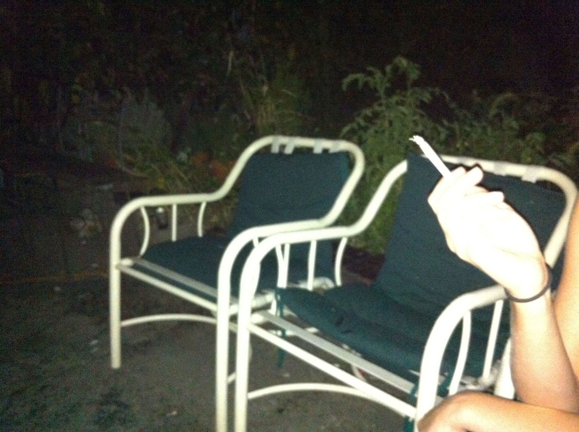2 chairs 1 cigarette